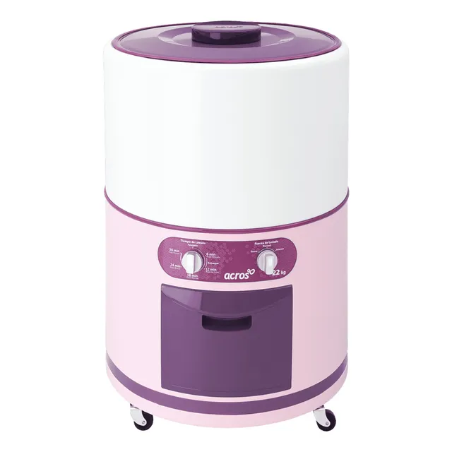 Lavadora semi-automática Acros hasta 22kg color rosa
