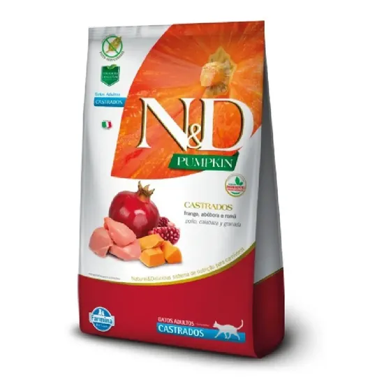 N&D Pumpkin Gato Adulto Castrado Alimento Seco Pollo Granada 1.5kg | Cuotas sin interés