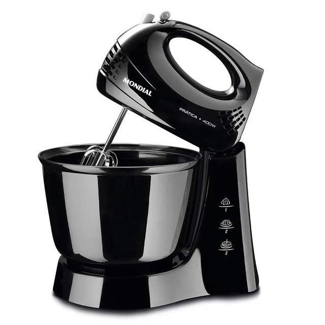 Batedeira Prática 400w 3.6l B-44-b Preto Mondial 60hz Batedeira Prática 400w 3.6l B-44-b Preto Mondial 60hz
