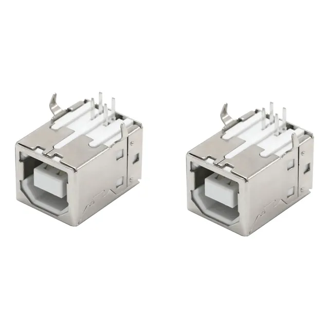 2 Ficha Hembra Jack Usb Placa Tipo B 90° Impresora