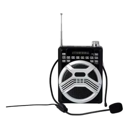 Megafono Altavoz Radio Fm Usb Diadema Perifoneo Parlante 