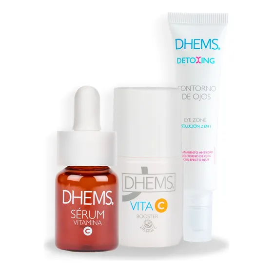 Kit Vitamina C Dhems Sérum + Contorno - mL Momento de aplicación Día/Noche Tipo de piel Todo tipo de piel