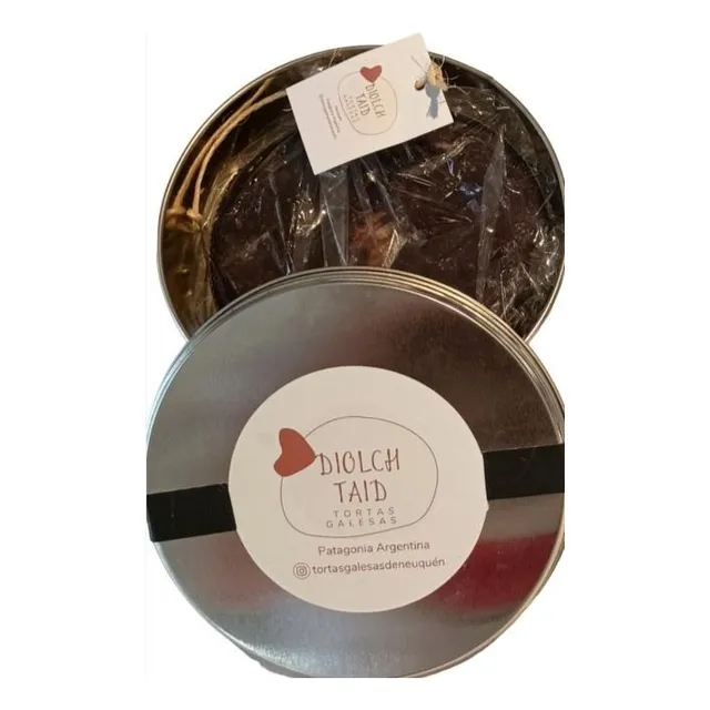 Torta Negra Galesa Artesanal En Lata Diolch Taid