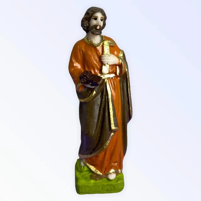 Escultura Imagem São José Carpinteiro 7,5 Cm Resina 