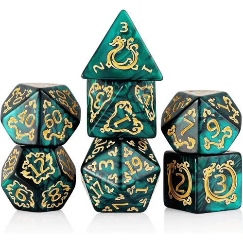 Set De 7 Dados LED Recargables – ZHOORQI – Con Caja De Carga – Para D&D, Pathfinder Y Juegos De Rol