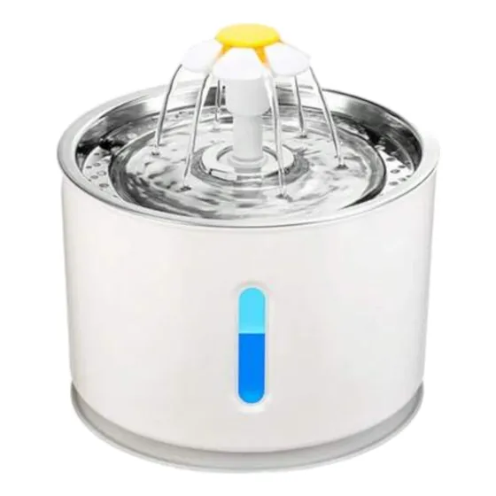 Portu Pets Flower 2,4lt Fuente De Agua Bebedero Para Gatos