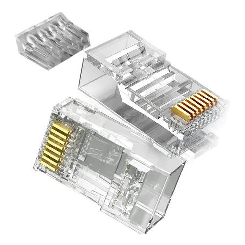 Paquete De 50 Plug Conector Rj45 Utp Cable De Red Cat6 Cat 6