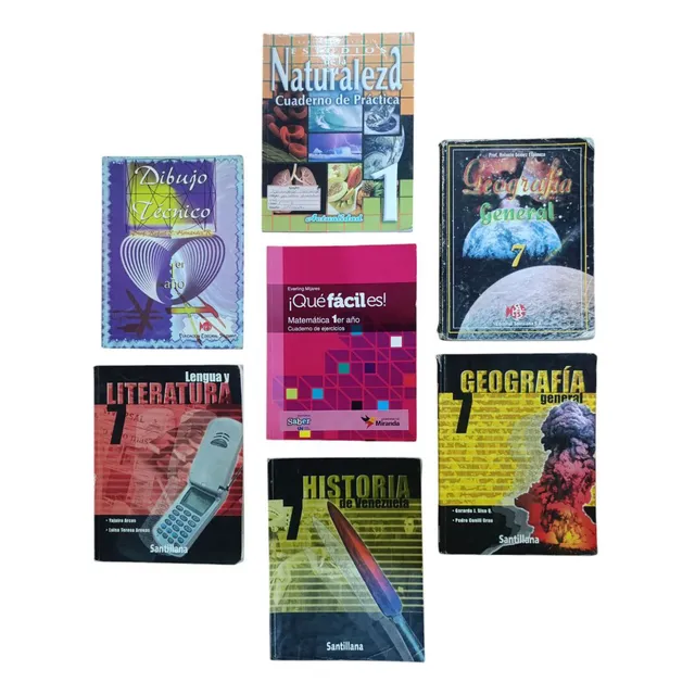 Libros De 1er Año (7mo Grado) De Bachillerato