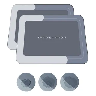 Kit 2 Tapetes Antiderrapante Magico Absorvente Banheiro Kit 2 Tapetes Antiderrapante Magico Absorvente Banheiro