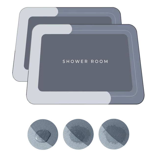 Kit 2 Tapetes Antiderrapante Magico Absorvente Banheiro Kit 2 Tapetes Antiderrapante Magico Absorvente Banheiro