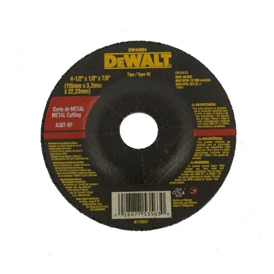 Disco Corte Metal 4 1/2  X 1/8  X 7/8  Dw44604 Dewalt 2pack
