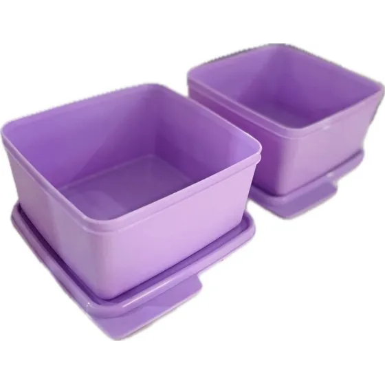 Tupperware Kit 2 Peças Potes Basic Line 1,2l Lavanda Kit 2 P