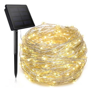 Guirnalda De Luces Solares, 200 Luces Led, Impermeables 1pc Guirnalda De Luces Solares, 200 Luces Led, Impermeables 1pc