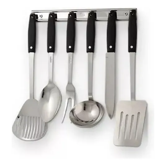 Juego De Utensilios De Cocina Incametal X6 Color Negro