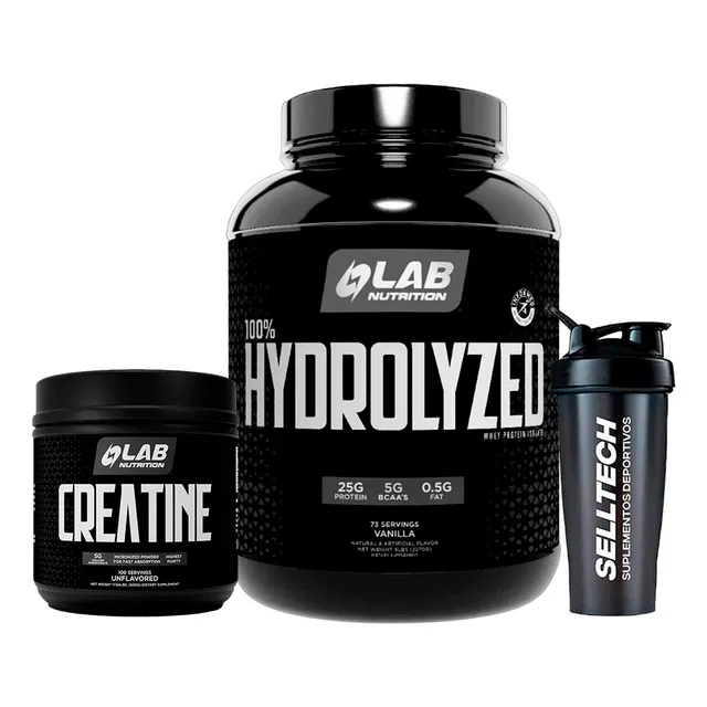 Isolate Hydrolizada 5lb Vainilla+creatina Lab 500gr+shaker