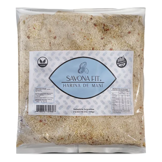 Harina De Mani Cruda Savona Fit Sin Tacc Vegana Bolsa 500g