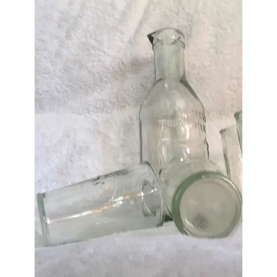 Jarra Y Vasos Para Leche... Juego Vintage!!!
