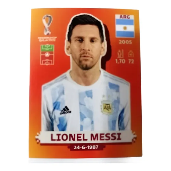 Figurita Panini Original Mundial Qatar 2022 Arg 19 Messi