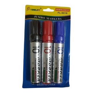 Marcadores Permanentes Jumbo 3 Piezas Negro Azul Y Rojo Marcadores Permanentes Jumbo 3 Piezas Negro Azul Y Rojo