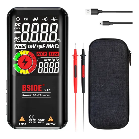Bside S11 Usb Recarregável 9999 Conta Multímetro Digital