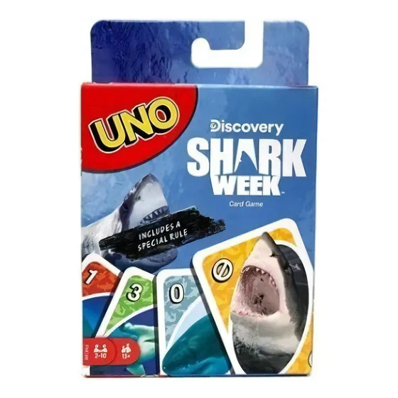 Mattel Juego De Cartas Uno Discovery Shark Week