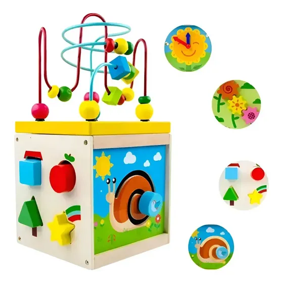 Cubo Didáctico Montessori Juguete De Madera Bebe Niños Infantil Para El Desarrollo De Sus Habilidades JKR BABY & Toys