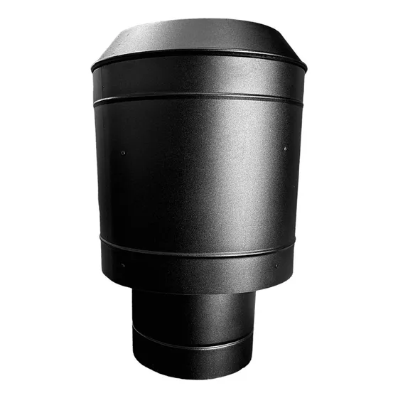 Chapéu Canhão Para Chaminé 200mm Preto