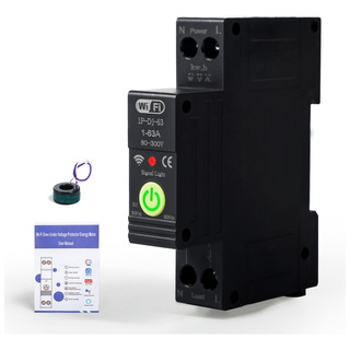 Disyuntor De Medición Inteligente Tuya Wifi 1p 63a Disyuntor De Medición Inteligente Tuya Wifi 1p 63a
