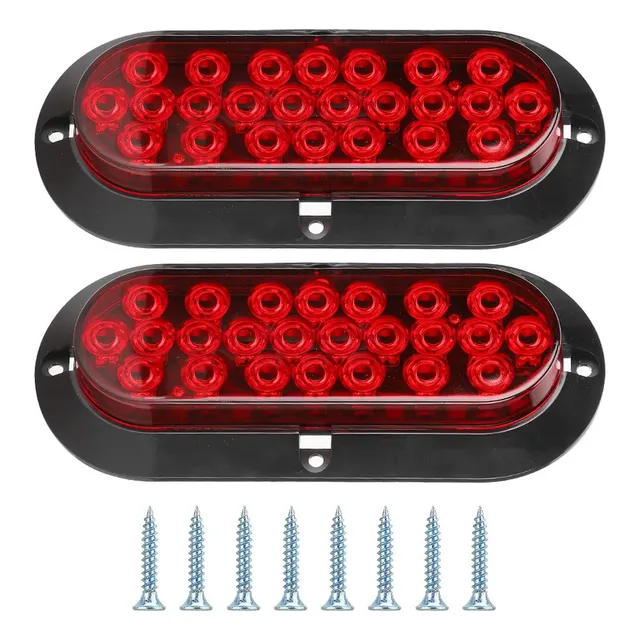 Luz Trasera Ovalada De 24 Led Para Camión Y Remolque De 12 V