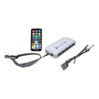Controladora Gamer Universal Sound Argb 10 Fans Branco Controladora Gamer Universal Sound Argb 10 Fans Branco
