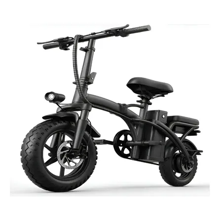 Bicicleta Elétrica Bike Scooter 400w Ate 25km Roda 14 Cor Preto