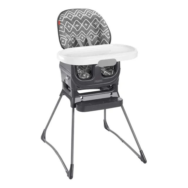 Silla Alta Para Comer Bebé 2 En 1 Deluxe Gris Fisher Price