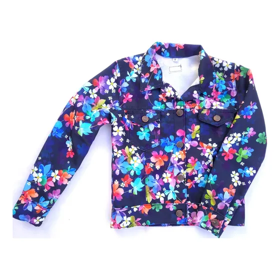 Campera Tiki Chaqueta Floreada Niña Infantil Talles 2 Al 16 