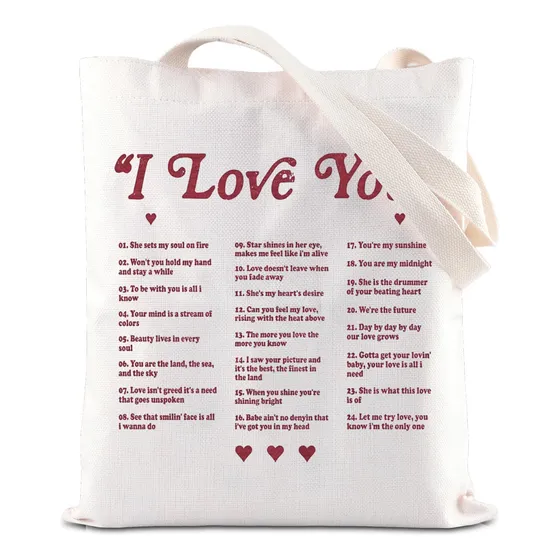 Fotap Gvf Inspired Gift Bolsa Mano Texto Ingl  I Love You 