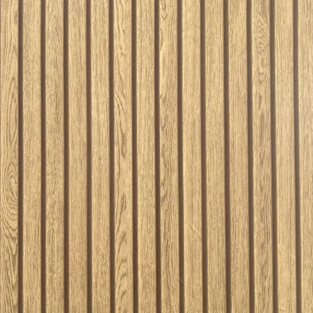 Papel De Parede Adesivo Ripado Madeira Lavável 10 Metros