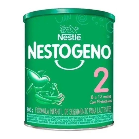 Fórmula infantil em pó 6 a 12 meses Nestogeno 2 sem glúten lata 800g Nestlé