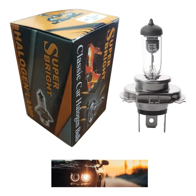 Bombillo H4 24v Luz Amarilla Halogeno 100w Alto Rendimieto
