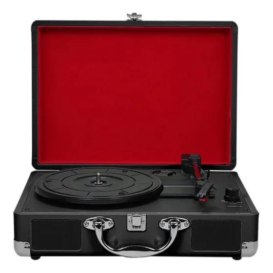 Tocadiscos Maleta Bluetooth Con Altavoces Vintage