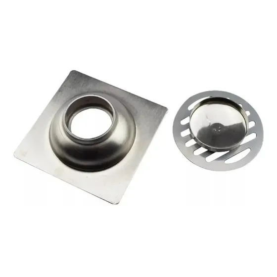 Pack 2 Rejillas De Centro Piso Acero Inoxidable 10 X 10 Cm