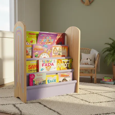 Estante Livro Infantil Montessori Madeira