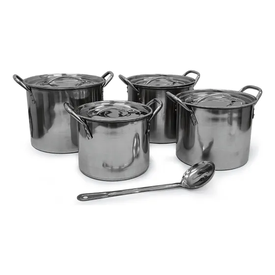 Juego De Ollas 4pz Acero Inox.