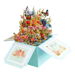 Tarjeta De Felicitación De Flores De Papel En 3d Card Azul Tarjeta De Felicitación De Flores De Papel En 3d Card Azul