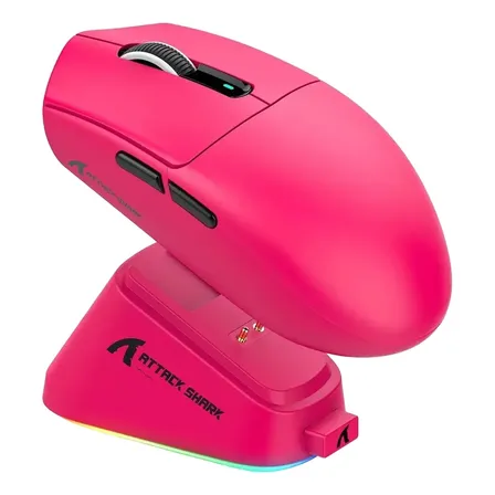 Mouse Gamer Inalámbrico Attack Shark G3 Pro 1khz Berry Red