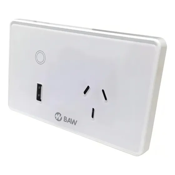 Tomacorriente Wifi Smart Enchufe Y Puerto Usb Color Blanco