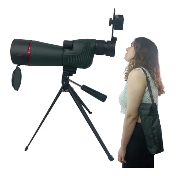 Luneta Telescopio Monocular Suporte Celular Zoom Ajustavel