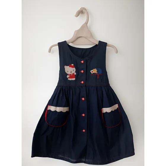Vestido Blue Jeans Sin Mangas Para Niña