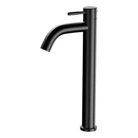Torneira Clean Alta 30cm Banheiro Lavabo Luxo Lavatório Cuba Preto Fosco