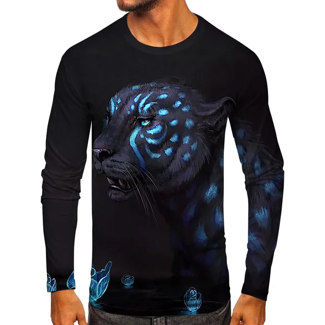 Camisa Manga Larga Para Hombr 3d Digital Impreso Hipster Hip