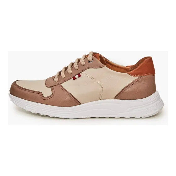 Zapatilla Urbana De Cuero Vison Cloony Hombre Boating