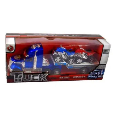 Gandola Y 2 Motos Friccion Truck King Transporte